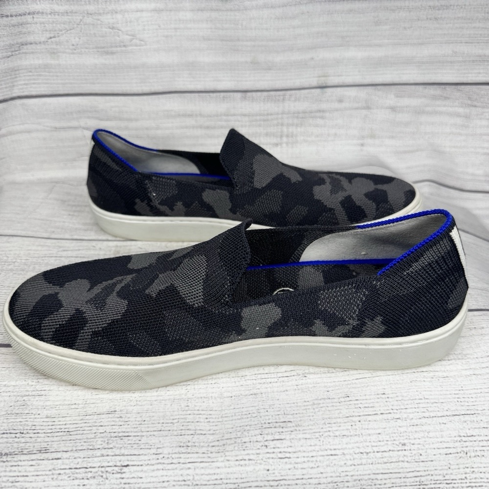 Rothy's The Original Womens Size 9 Shoes Gray Camo Knit Slip On Casual Sneakers - Picture 2 of 6